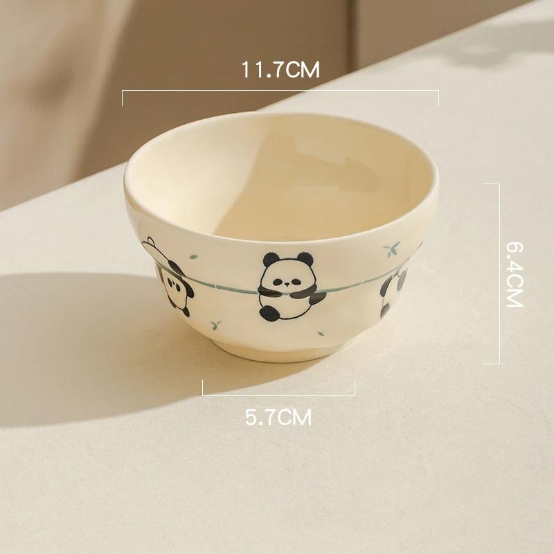 Módní roztomilý kreslený keramický talíř moderní čínský styl kulaté jídelní talíře narozeninové párty domácí nádobí rýžové misky