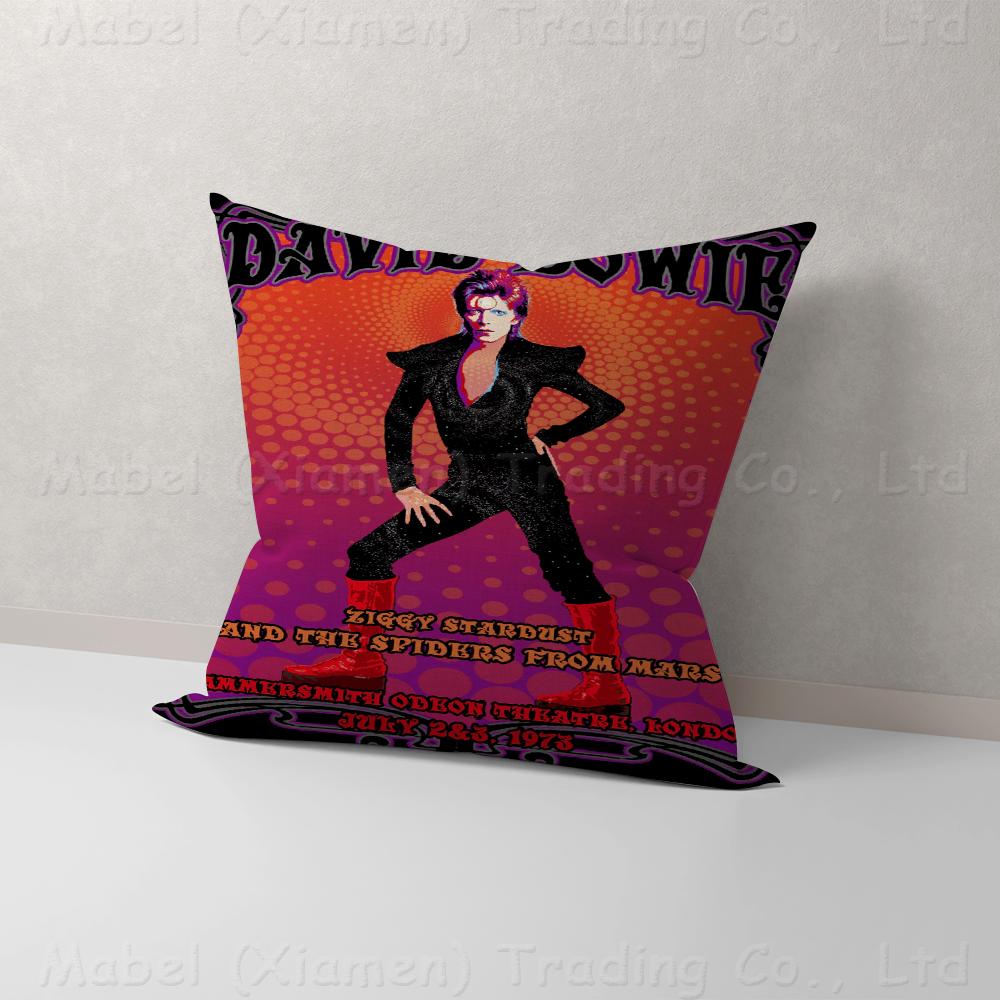 British Rock Singer David B-Bowie Personalized Picture Text Home Decorative Pillows Household Gifts 45x45cm