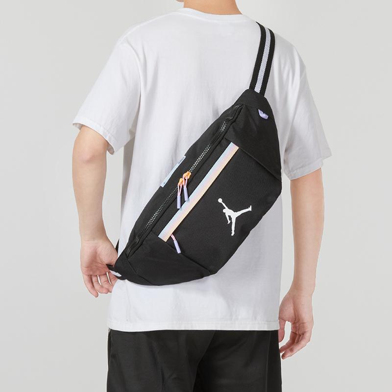 Jordan Stoff Sport Bauchtasche, Sling Bag Große Größe Unisex Schwarz Jordan JD2343013AD-001
