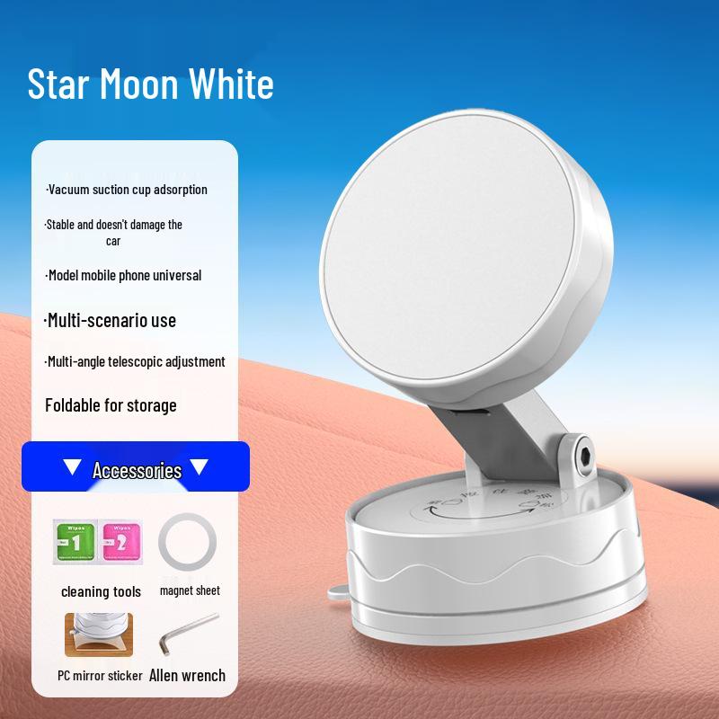 

Retractable Magnetic Car Phone Holder with Strong Suction for Navigation and Video Viewing белый