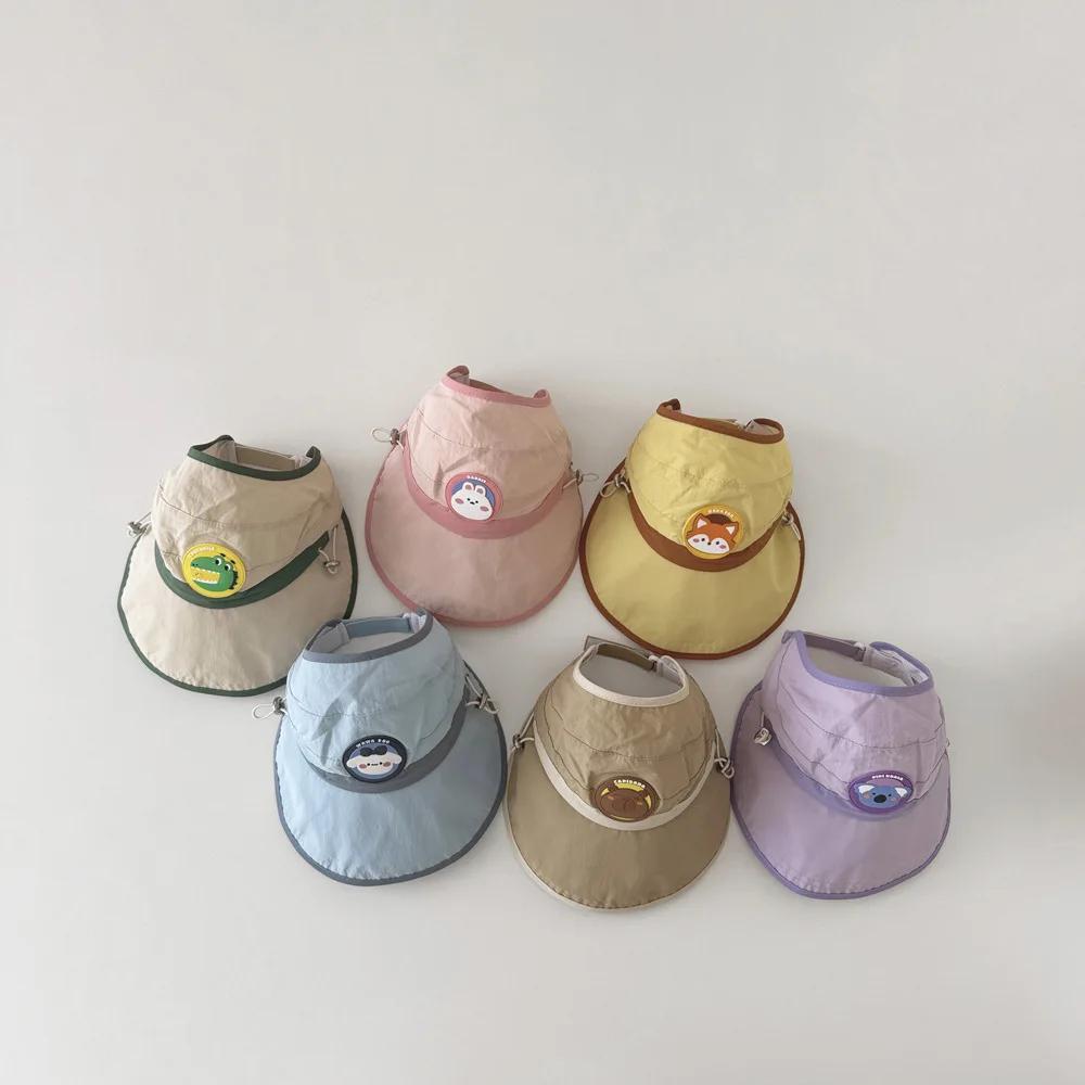 Kids' Sun Protection Hat Summer Quick-dry Anti-UV Open-Top Visor Lightweight Large Brim Toddlers Outdoor Clothes Accessories