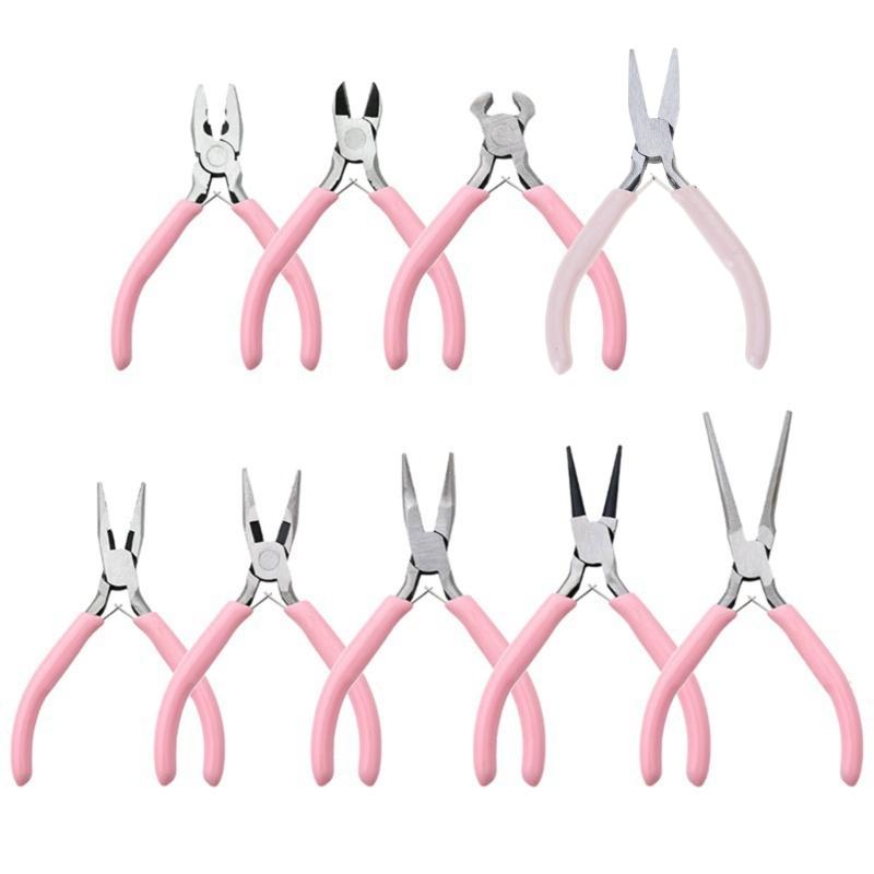 

9 Pieces Jewelry Pliers Set Jewelry Making Hardware Winding Pliers for DIY Crafts Necklaces Jewellery Making Repair Tool 1