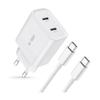 Tech-Protect C20W 2-Port Network Charger Pd20W + Type-C Cable White