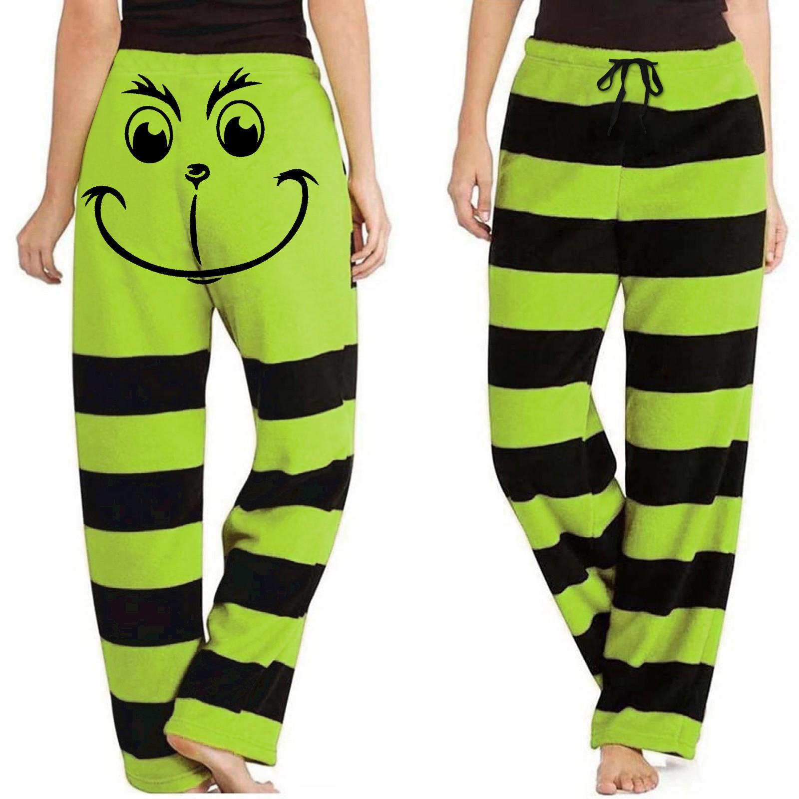 Women s Casual Strapping Wide Leg Pants Christmas  Printed Casual Pants XL