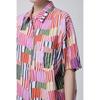 Benetton Women S Multi Stripe Short Sleeve blouSe Babl97631