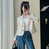 Simple Yet Stylish Short White Suit Jacket for Women In Spring and Autumn