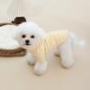 New Solid Color Puppy Hoodie Soft Cotton 2-leg Style Dog Warm Hoodie Simple Design High-Neck Sweatshirt Pet Clothing