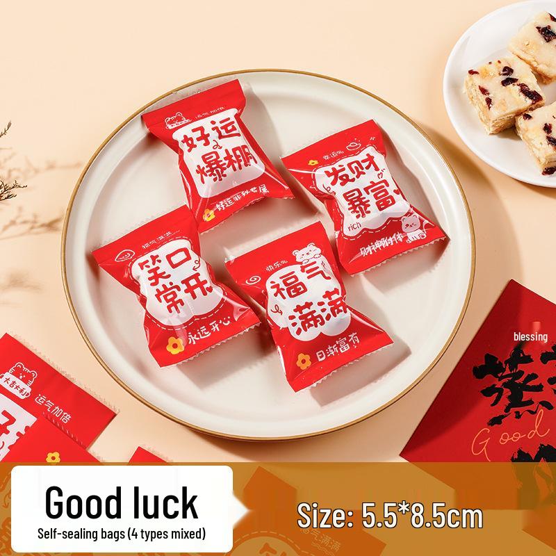 Snowflake Nougat Candy Sealing Bags for Cookies, Biscuits, Toffee, and Baking.