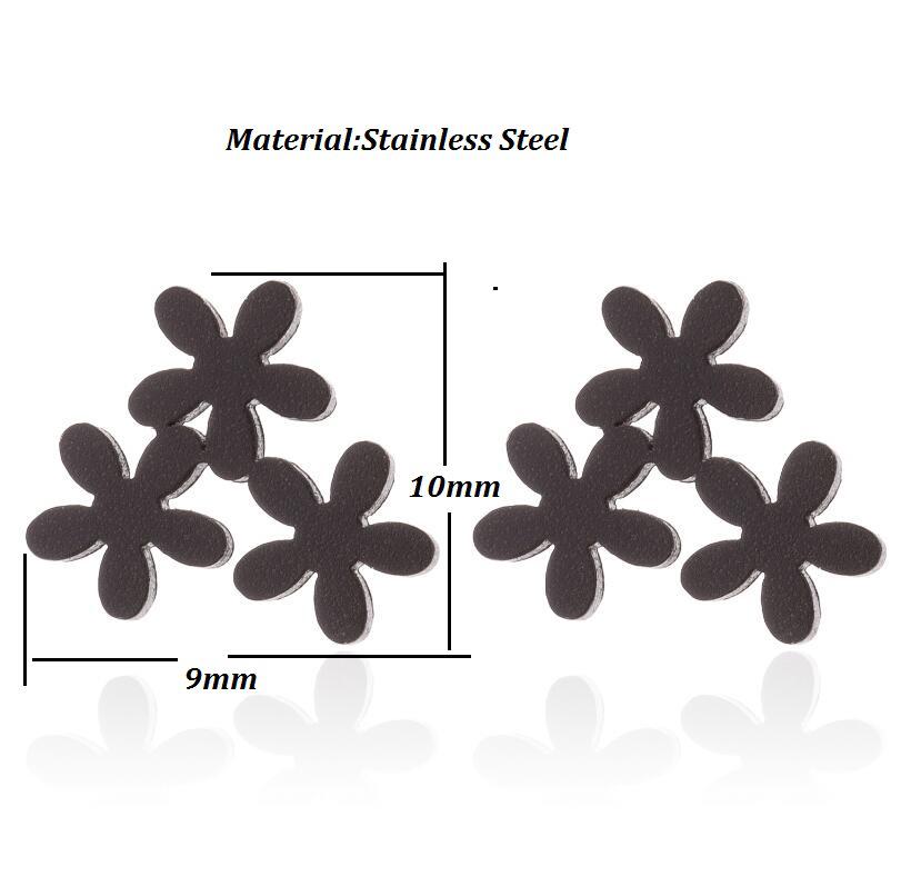 Edelstahl Weihnachts Schneeflocke Ausstanzung Blume Baum Ohrstecker