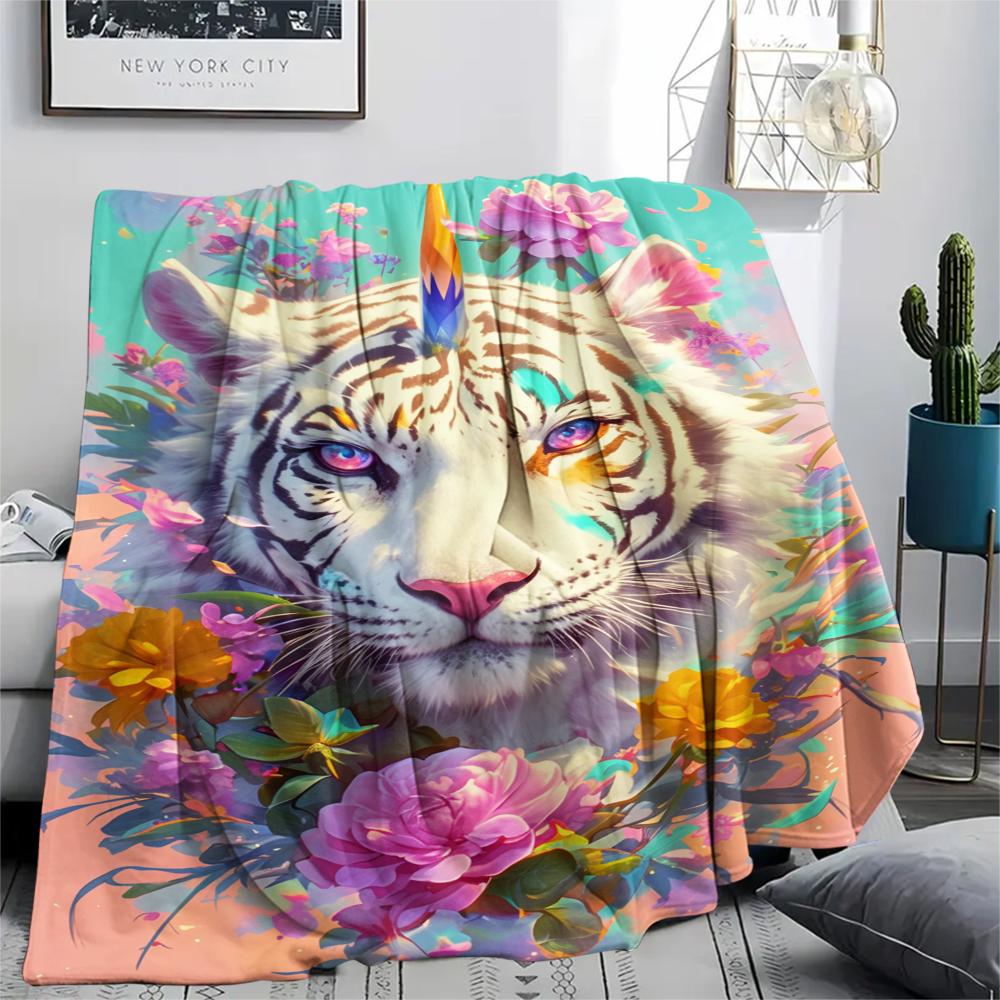 1 Manta de Franela con Estampado de Dibujos Animados, Alta Calidad, Cómoda para Todas las Estaciones, Decoración del Hogar, Calidez y Confort, Perfecta para Regalo de Navidad o Cumpleaños