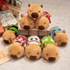 20/36cm Cartoon Dressing Capybara Plush Doll Pillow Lying Sweater Capybara Stuffed Animal Home Decoration Gift For Children