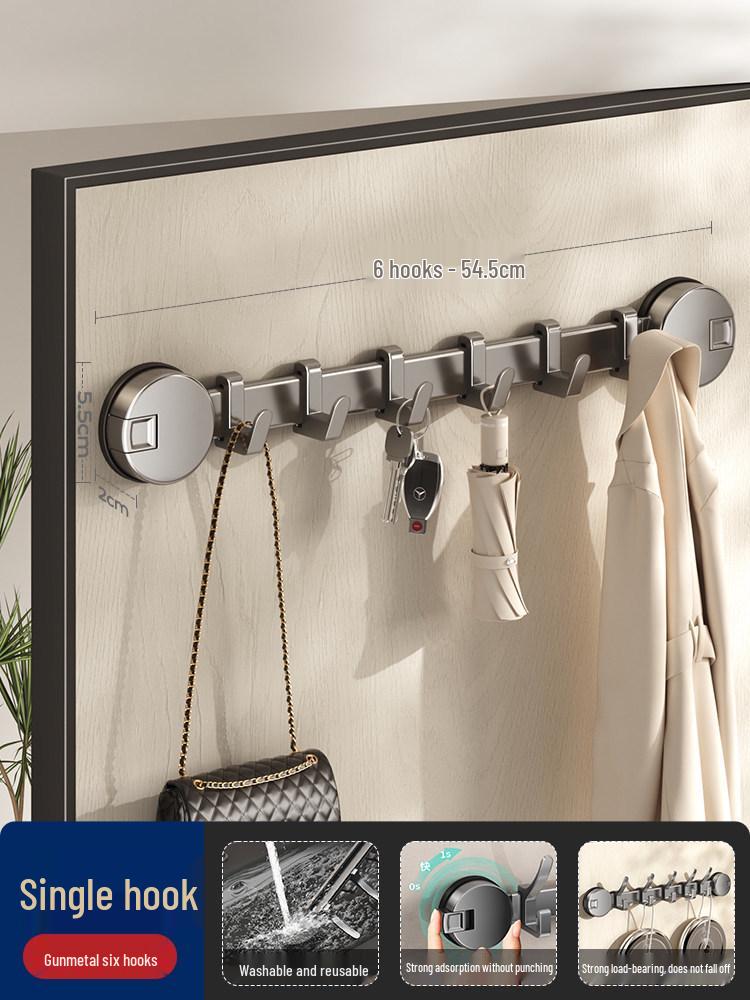 Traceless Suction Cup Wall Hook, No-Punch Strong Vacuum Hook for Door and Bathroom Storage