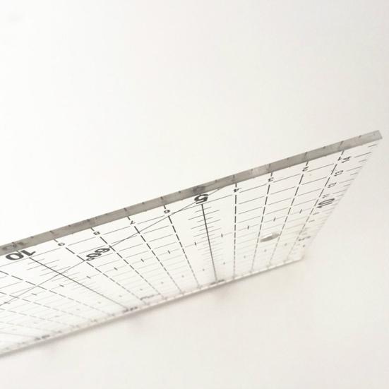 Régua de corte de pano de alfaiate de retalhos retangular faça você mesmo ferramenta de costura feita à mão