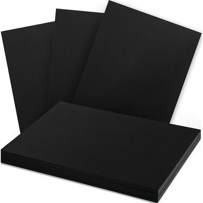 50pcs A4 Black Stiff Cardstock Set – Handmade Hand-Drawn Craft Paper for Scrapbooking & Crafts