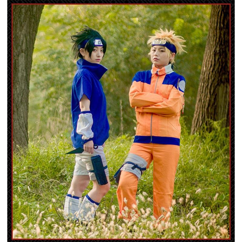 Naruto Shippuden Uchiha Sasuke Cosplay Kostým - Verze pro Mladé Dospělé (Sada oblečení pro 1. generaci)
