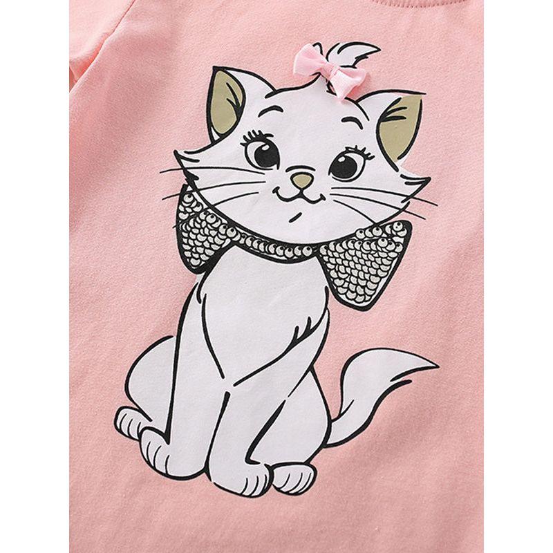 Children's Suit Forestkingdom Brand Children's Clothing New Style Girls' Short-Sleeved T-Shirt and Shorts Suit