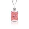 Elegant Light Luxury 925 Silver Pendant Necklace with High Carbon Diamond Ice Flower Cut Zircon In Perfume Bottle Shape