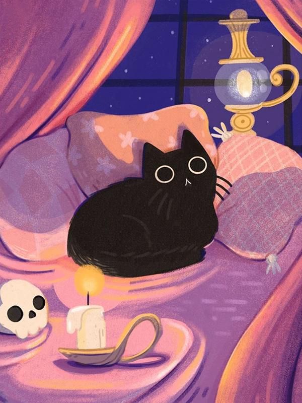 

Милые мультяшные котята Личность DIY Полная дрель Алмазная декоративная картина Full Round 20x30CM