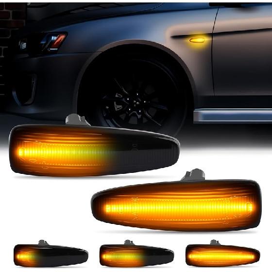 D-Lumina Sequential Amber LED Side Marker Lights Turn Signal Lamp Assembly for BMW E90 E91 E92 E93 E46 E53 E60 E61 X3 E83 X1 E84 E81 E82 E87 E88 Side