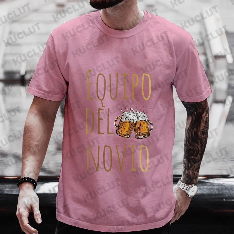 Evg Future Team Bräutigam Herren T-Shirt Spanisch Junggesellenabschied T-Shirts Hochzeitsoberteile Vatertag Bier Grafik T-Shirt
