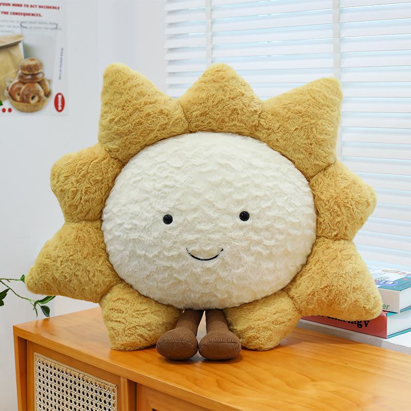 Ins Wind Healing Home Throw Pillow Sun Moon Stars Plush Toy Office Seat Cushion Lunch Break Pillow