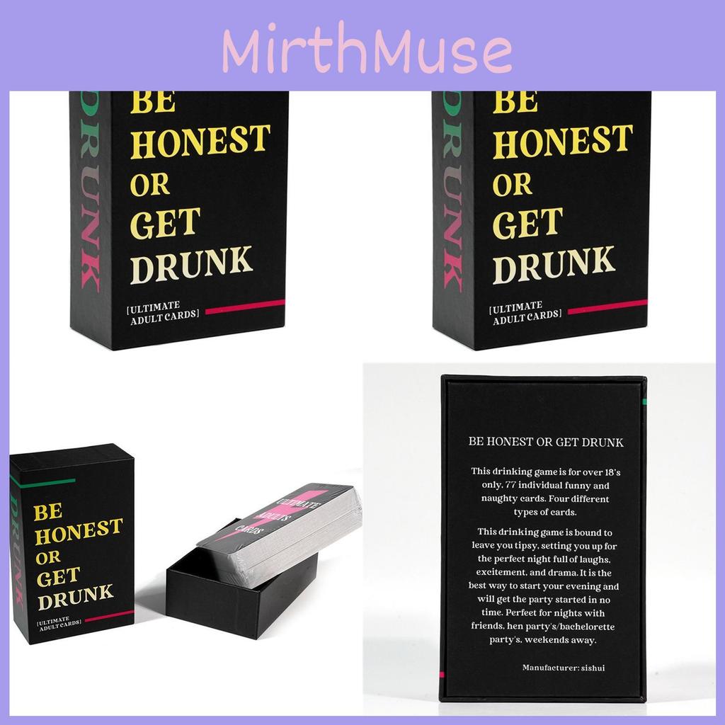 Be Honest Or Get Drink Card Game Set For Group Play And Party Entertainment