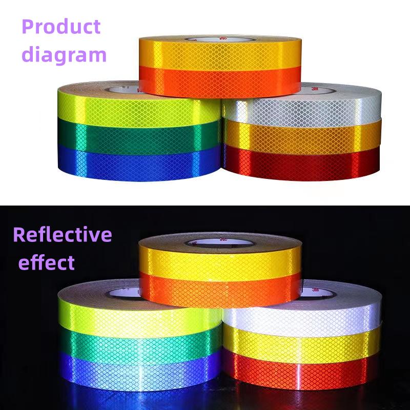 15 mm/30 mm DIY reflekterende klistremerker for biler, motorsykler, elektriske sykler, hjelmer, refleksremser Sikkerhetsadvarsel felgdekaltape