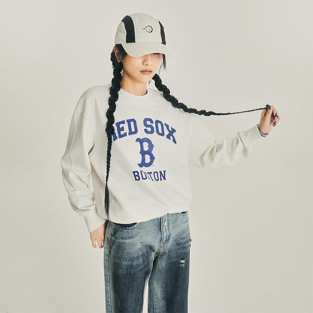 MLB College Style Series Sweatshirt Unisex Dark Cream 3AMTV0134-43CRD