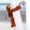Cute Gray Cartoon Brown Sloth Plush Doll Curtain Buckle For Decoration Room