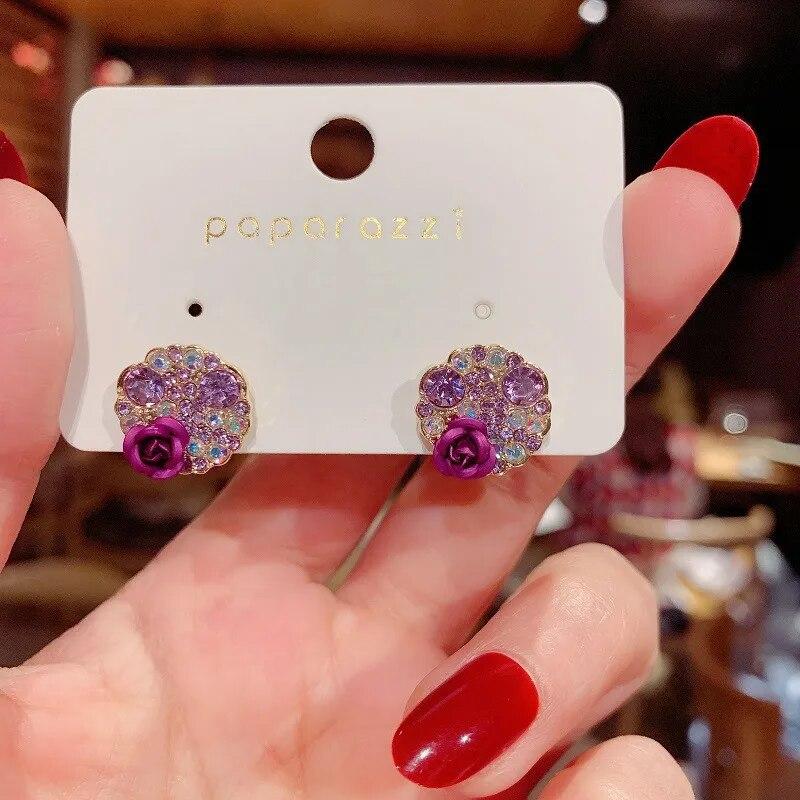 

Новинка 2023 года, изысканные серьги-подвески с цветком красной розы для женщин, модная цепочка с кисточками, блестящие серьги-капли с цирконом, женские ювелирные изделия, подарок 4