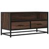 VidaXL TV Stand Brown Oak 80x34.5x40 Cm Engineered Wood and Metal, TV Bench, Hi-fi Cabinet, Entertainment Center, 848813