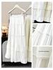Women's Draped Ruffle Lace Skirt - Loose Hem Vacation Umbrella Skirt for Spring/Summer 2026