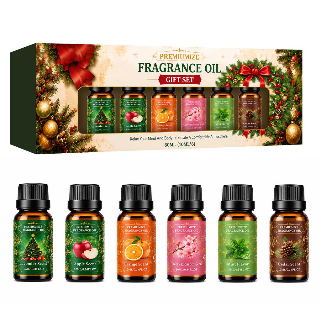 Christmas scented oil gift set Multi-scent Christmas-themed fresh fragrance essential oil gift set