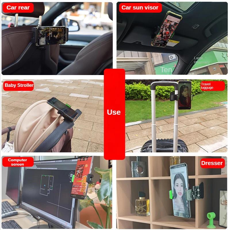 Universal Car Phone Holder For Tesla Model Y Juniper 2026 2025 Rear Seat Phone Mount Bracket Rotate Stand Hook Auto Accessories