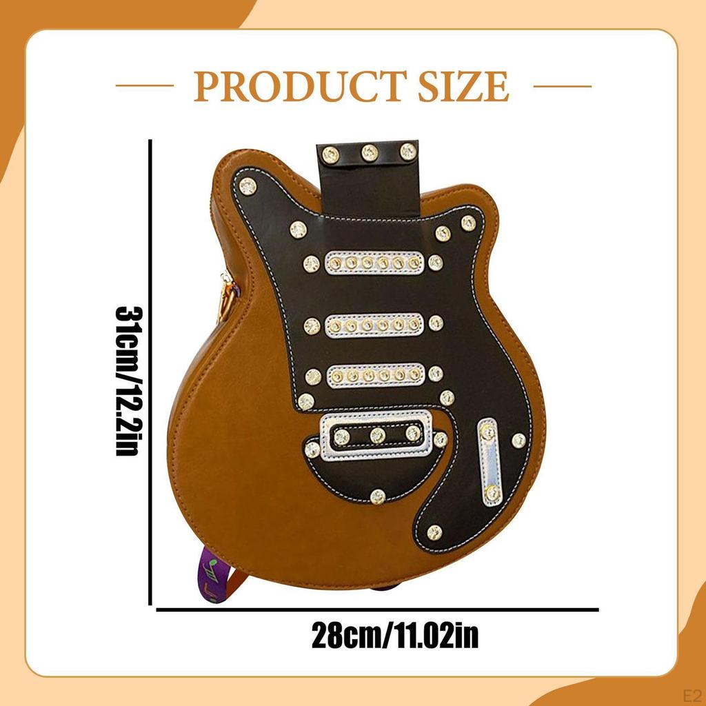 Damen Gitarrenförmiger Rucksack Verstellbare Schultergurte für Party