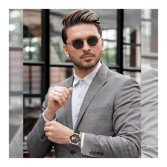 RORIOS Men's Watch, Date Display, Luminous Quartz Watch, Water Resistant To 30 Meters, Popular, Hand Watch, Stylish, Casual, Business, Job Hunting,