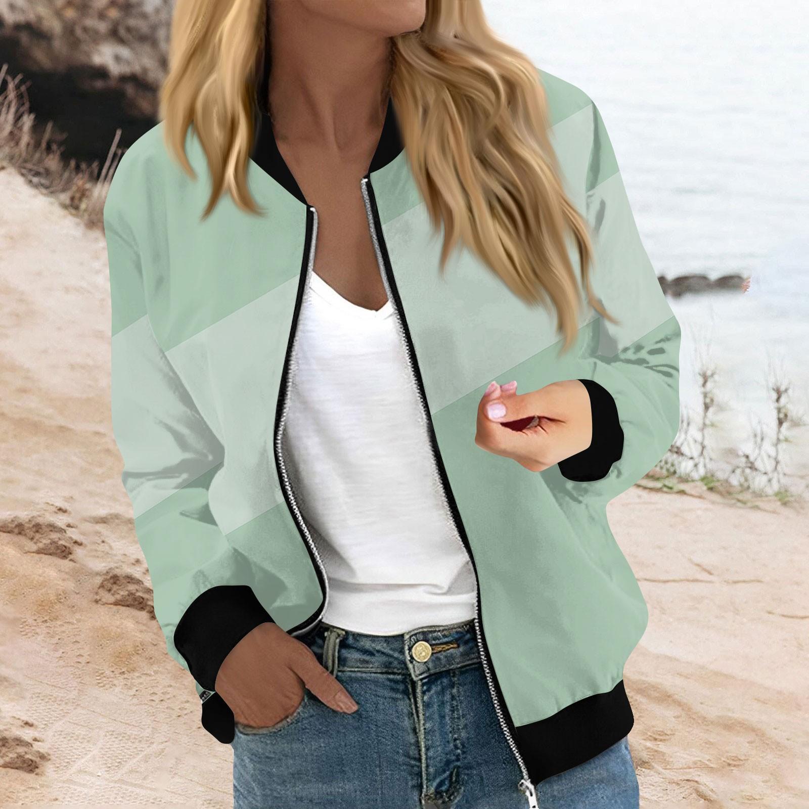 

Женская модная повседневная полосатая куртка с принтом в стиле пэчворк на молнии с карманами S