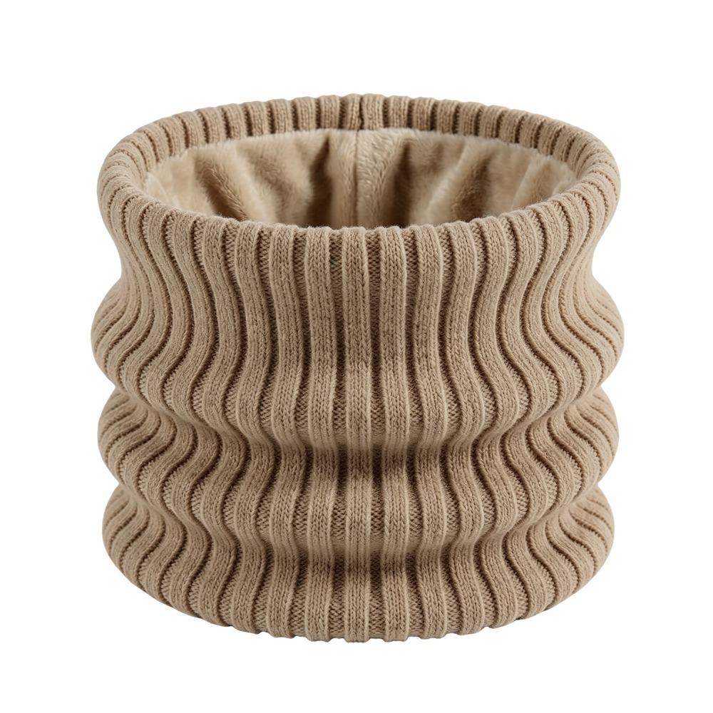 Thickened Knitted Scarf Striped Knitted Neck Warmer Flexible Neck Gaiter Hiking