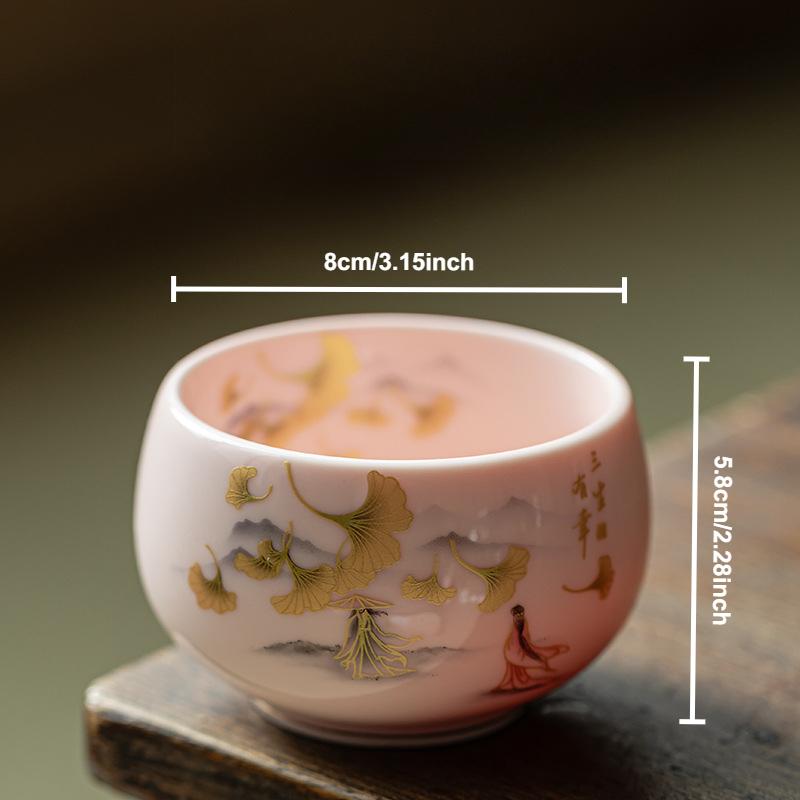 Nefritová čajová miska ze suetu Ručně vyráběné japonské keramické čajové misky Porcelánová ochutnávací čajová souprava pro domácnost Čínské kung-fu čajové nádobí Mistrovské šálky Dárková krabička
