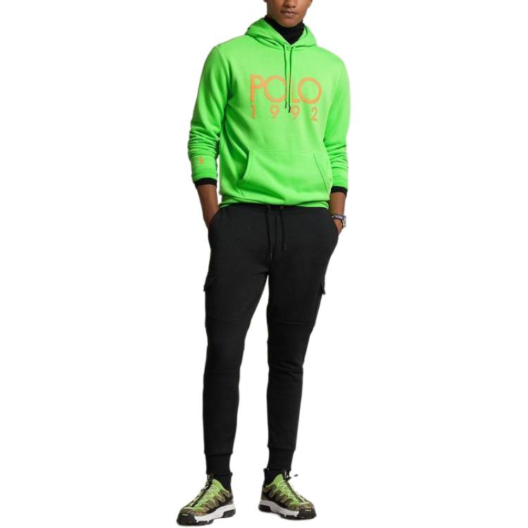 Polo Ralph Lauren Ss24 Letter Logo Printed Hooded Long Sleeve Sweatshirt Men Sweatshirt Bright-Yellow-Green MNPOKNI16823425-330