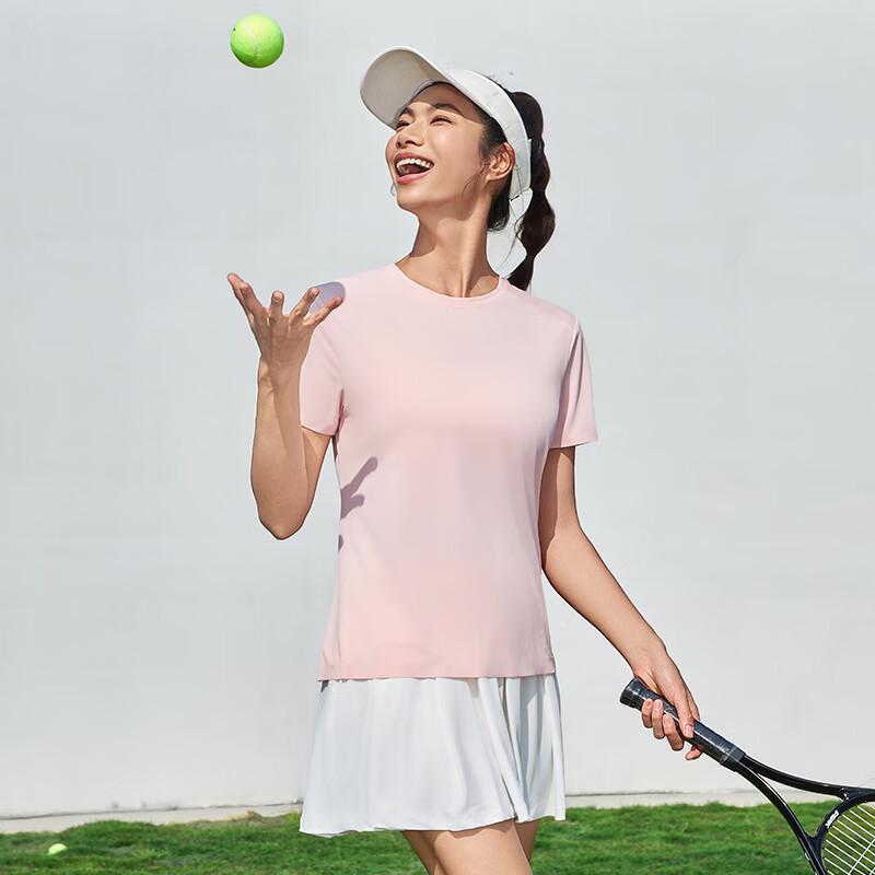 Tluoman Koelend Hoge-Elasticiteit Naadloos T-shirt met Ronde Hals