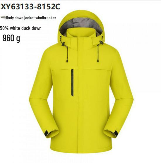 

Winter 3-in-1 Parka with Removable Down Layer - Unisex Jacket for Sports, Travel, and Mountaineering M
