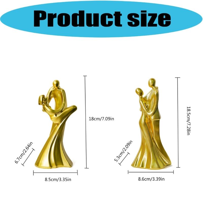 Home Decors Modern Abstract Art Kissings Lover Statue Table Decorations for Dining Room Living Room Office Centerpieces