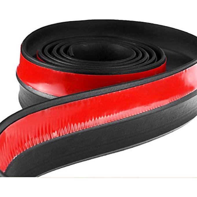 Lemonbest Universal 2.5M Car Front Bumper Lip Splitter Spoiler Rubber Skirt Protector Body Trim 8.2Ft (Black Protector)