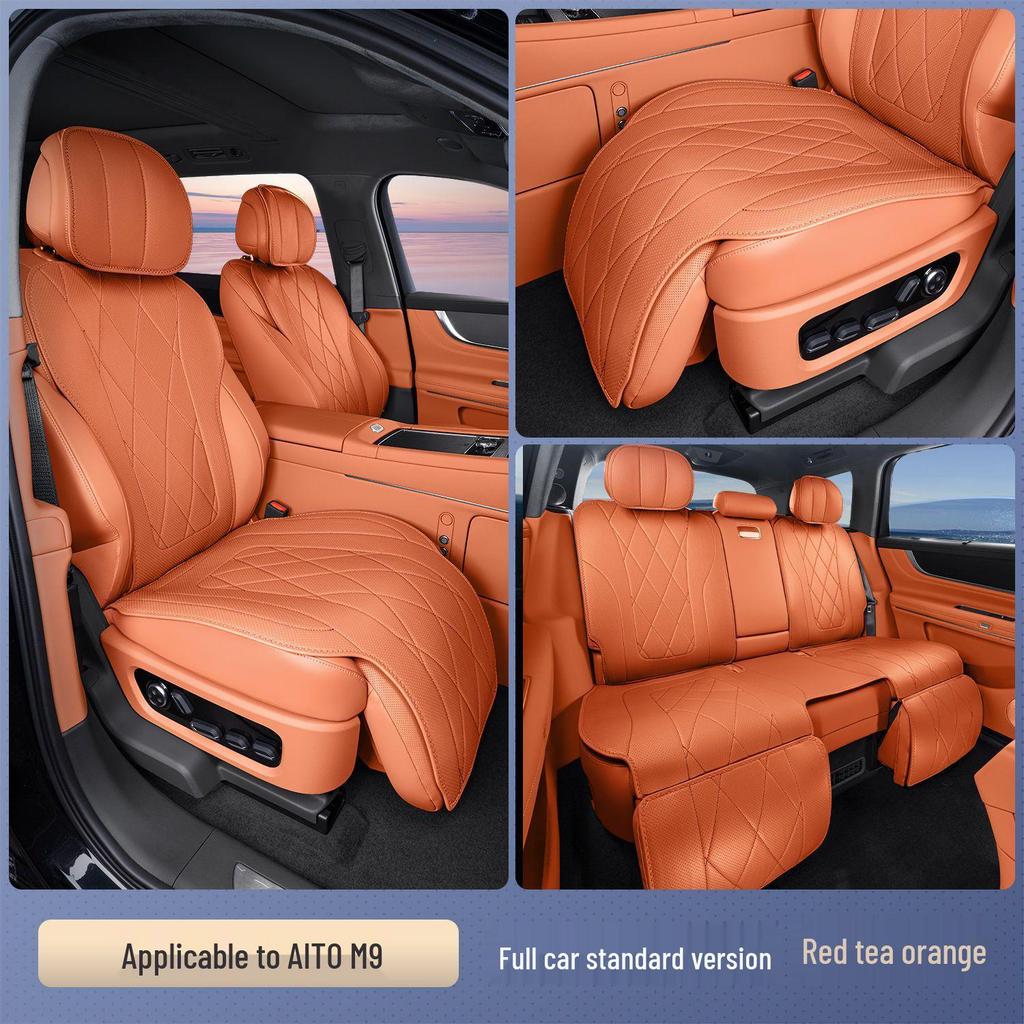 AITO M9 Universal Seat Cushion: Four Seasons, 5/6-Seater, Custom Fit, Enhanced Car Seat Cover.