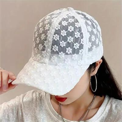 Ladies Flower Sun Hat-uv-proof Baseball Hat Spring and Summer Breathable Outdoor Sports and Activities Cap