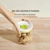 Quange Kitchen Sealed Press-Type Glass Storage Jar