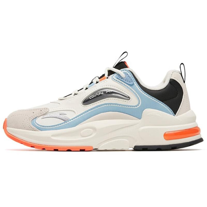 ANTA Millennium 5.0 Casual Shoes Women s Low top Ivory White/Black/Waterfall Blue/Mud Gray Sneakers 122248890-7 36.5