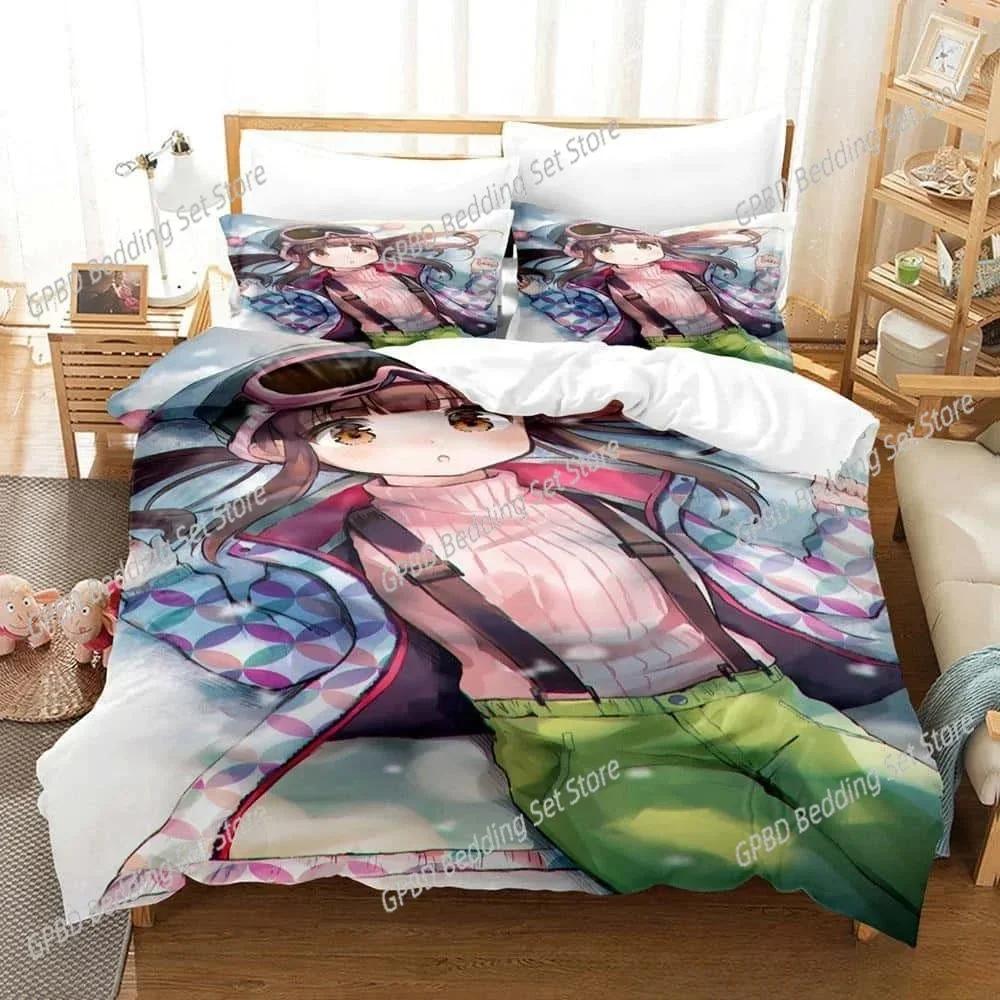 Comforter Anime Kawaii Girls Chieri Ogata Bedding Set 3D Printed Suitable For Bedroom Kids Home Textile