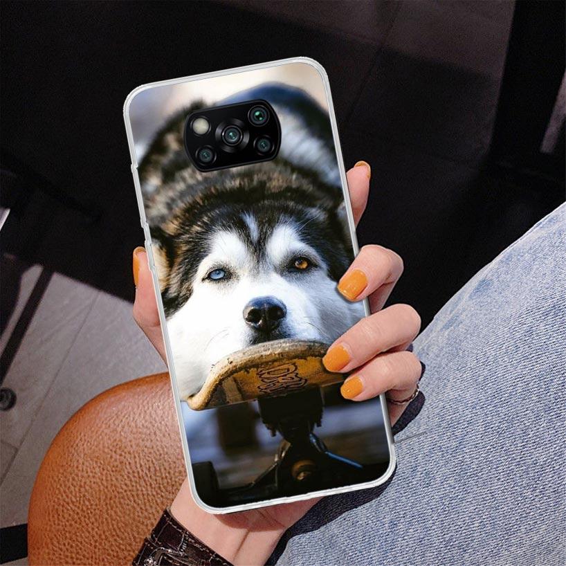 Siberian Husky Dog Phone Case For Xiaomi Poco X7 X6 X5 Pro F7 Ultra Redmi 15C 15 13C 13 12C 12 10 10A 10C 9 9A 9C 9T Cover Poco